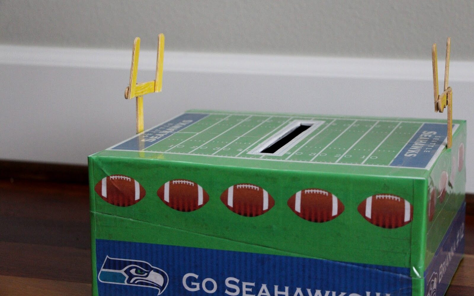 Seahawks football field box for Valentine's Day | The Dating Divas