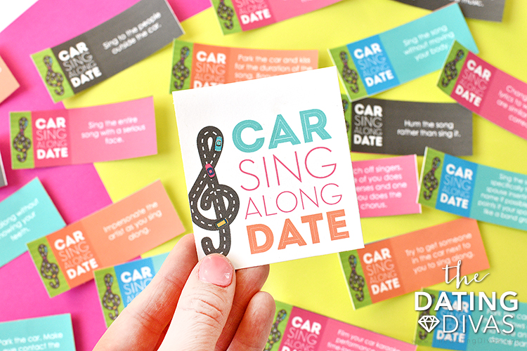 Printables for a car karaoke date night game. | The Dating Divas