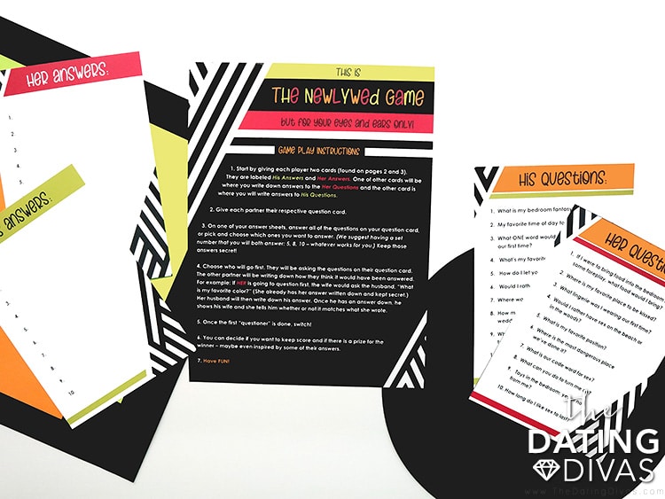 Enjoy this easy-to-prep pack of sex questions. | The Dating Divas