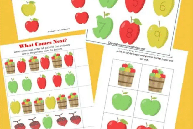 Autumn-themed preschool worksheets | The Dating Divas