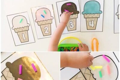 Ice cream-themed printable preschool worksheets | The Dating Divas