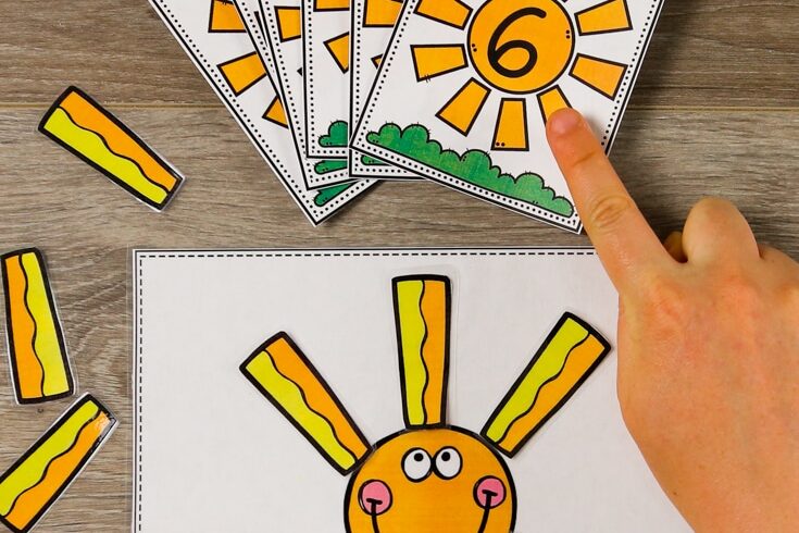 Sunshine counting printable preschool worksheets | The Dating Divas