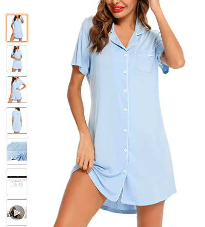 Classic, collared button-down nightgown sleepshirt | The Dating Divas 