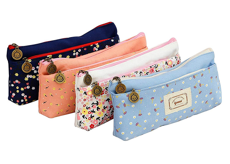 Pencil pouches are synonymous with back to school supplies. These floral options are cute and practical. | The Dating Divas