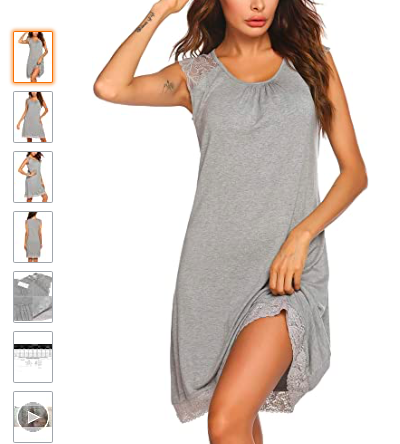 Knee-Length Nightshirt with Lace | The Dating Divas