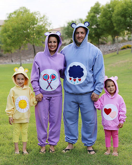 Cuddly, cute, Care Bear costumes for a family halloween costume. | The Dating Divas