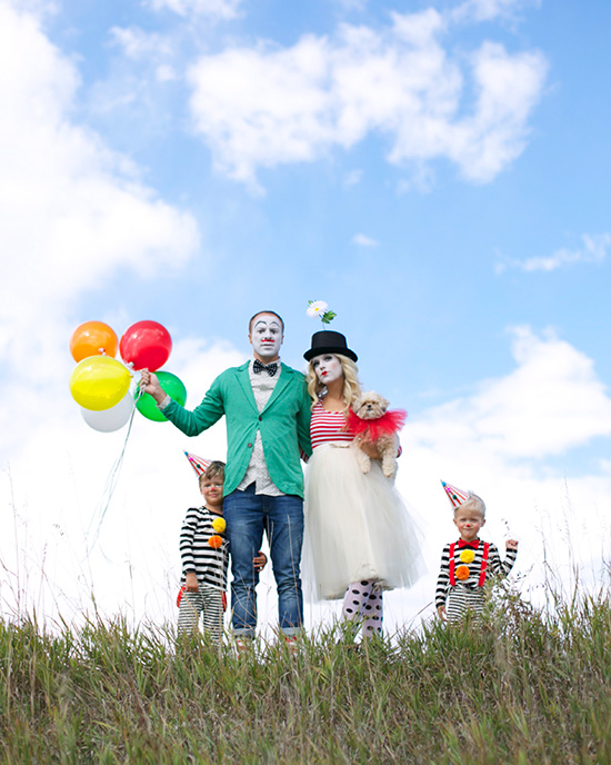 Family costume ideas can be posh just like these French circus clowns. | The Dating Divas