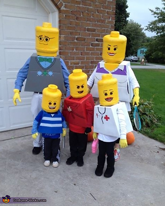 A Lego family costume can be an easy homemade costume. | The Dating Divas