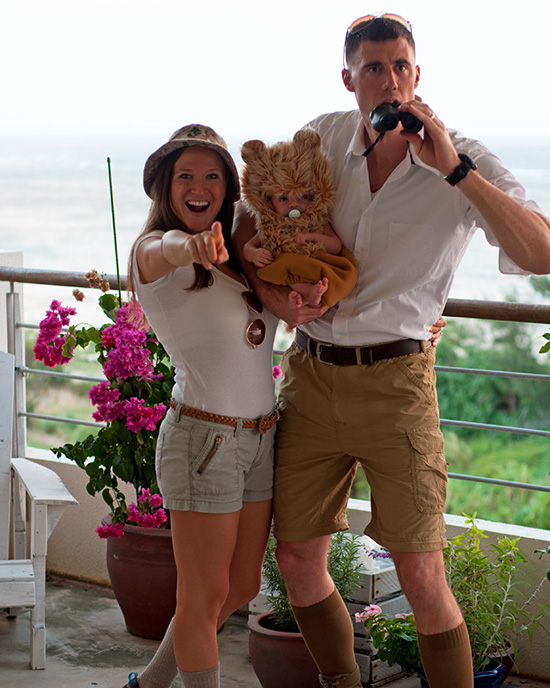 Easy family costume ideas that can be found in your closet like this safari themed one. | The Dating Divas