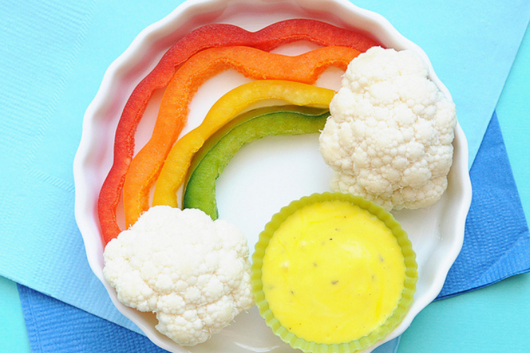 Rainbow veggie dip | The Dating Divas