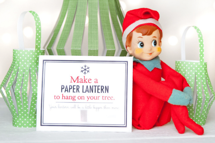 Craft elf on the shelf making a paper lantern  | The Dating Divas