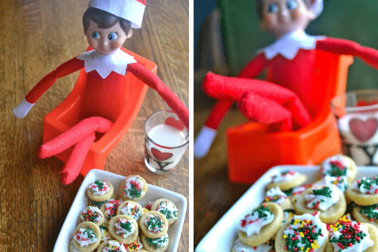 Elf on the shelf eating sugar cookies | The Dating Divas