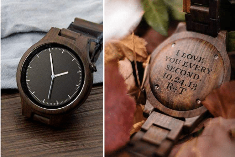 Men's watch with inscription on back | The Dating Divas