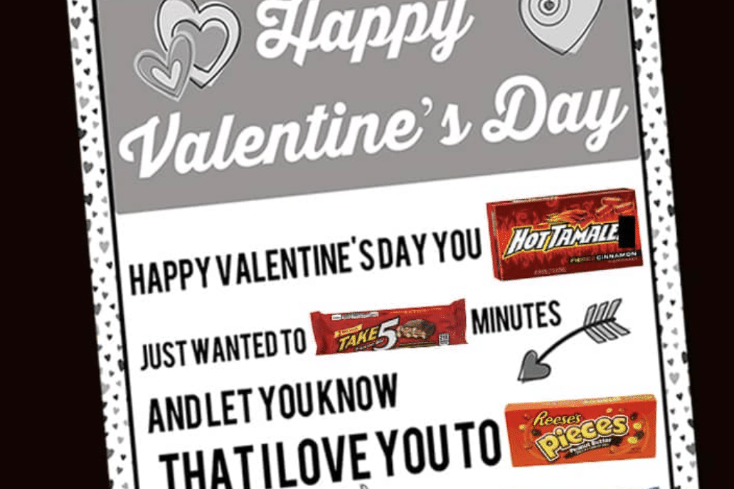 Candy gram poster for a Valentine's Day Card. | The Dating Divas