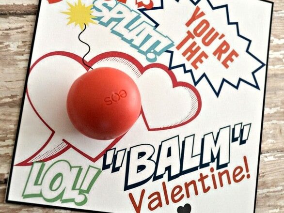 EOS Lip Balm Superhero Comic Strip Valentine Gift for Kids | The Dating Divas