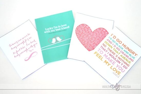 Sing a song of love with these Valentine's Day cards full of your favorite song lyrics. | The Dating Divas