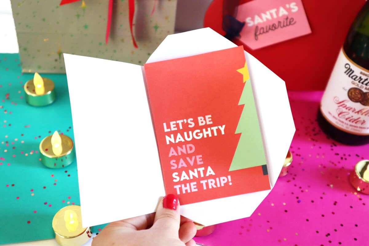 A Funny Christmas Card Message Date Idea with Free Printables | The Dating Divas