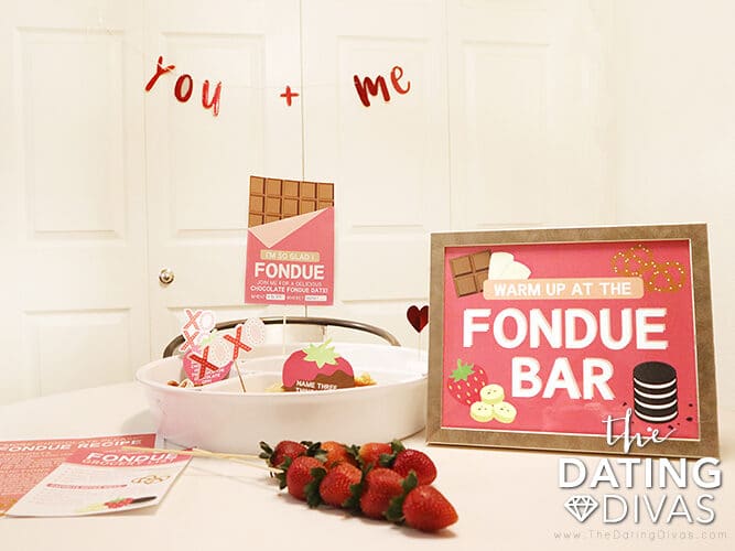 Free printables Fondue bar romantic dinner for two | The Dating Divas