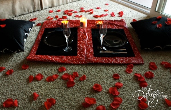 Use rose petals for your Valentine's Day dinner plans. | The Dating Divas