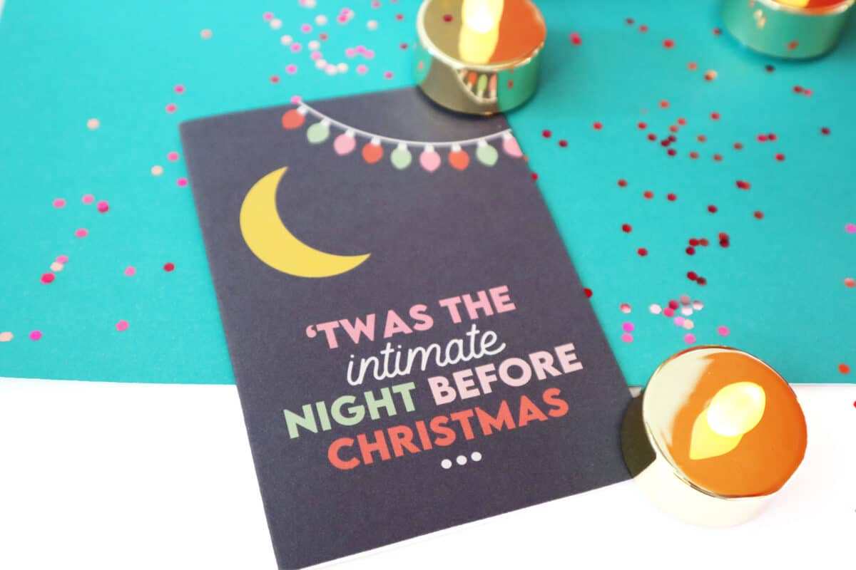 A Sexy Christmas Card Message Date Idea with Free Printables | The Dating Divas