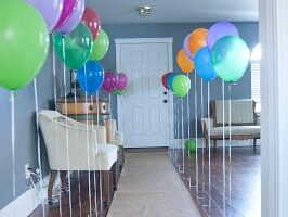 A walkway created by balloons for a perfect birthday party entrance | The Dating Divas