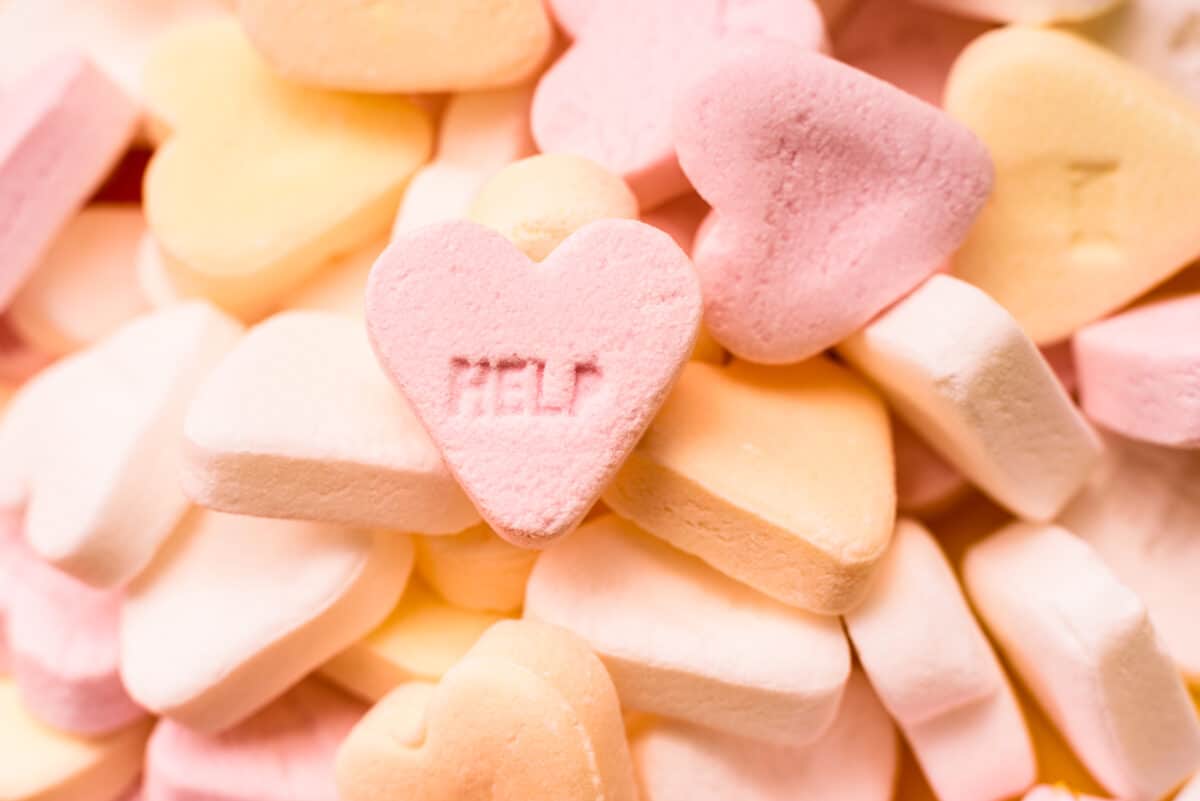 Candy heart help message  | The Dating Divas