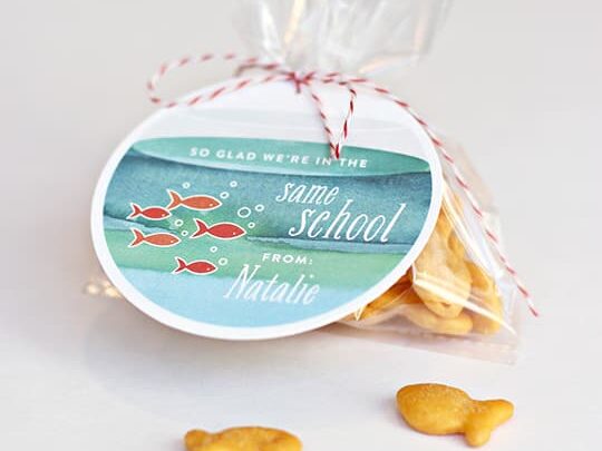 Goldfish cracker valentine printable for kids. | The Dating Divas