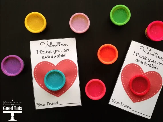 Play doh printable valentine card and gift for kids | The Dating Divas