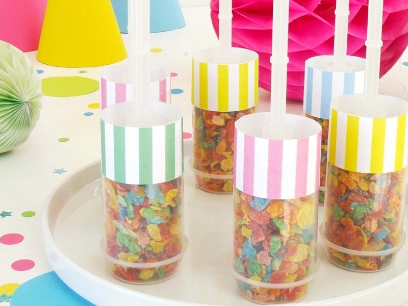 Colourful cereal push pops for kids for New Year's ideas | The Dating Divas