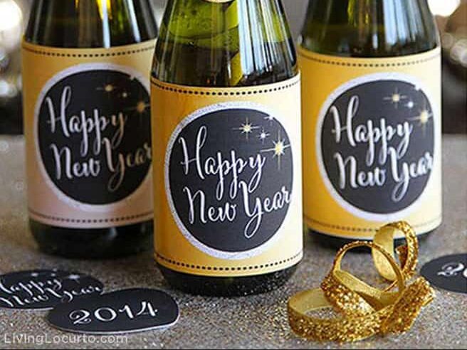 Printable cider labels for New Year's ideas | The Dating Divas