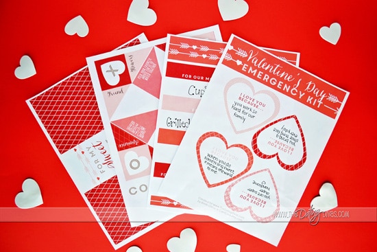 Free printables to create an Emergency Kit for Valentine's Day 2022 | The Dating Divas