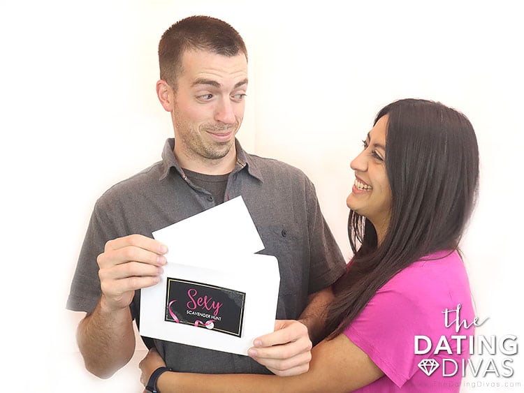 A man and woman on a adult scavenger hunt | The Dating Divas