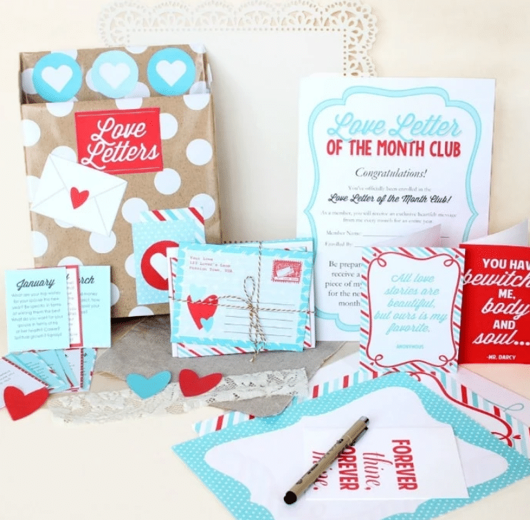 Our Love Letter of the Month Club is one of the best valentines gifts for her! | The Dating Divas 