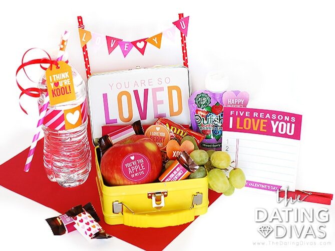 Free printables to make a love lunch for your kids as a last minute Valentine's Day idea | The Dating Divas