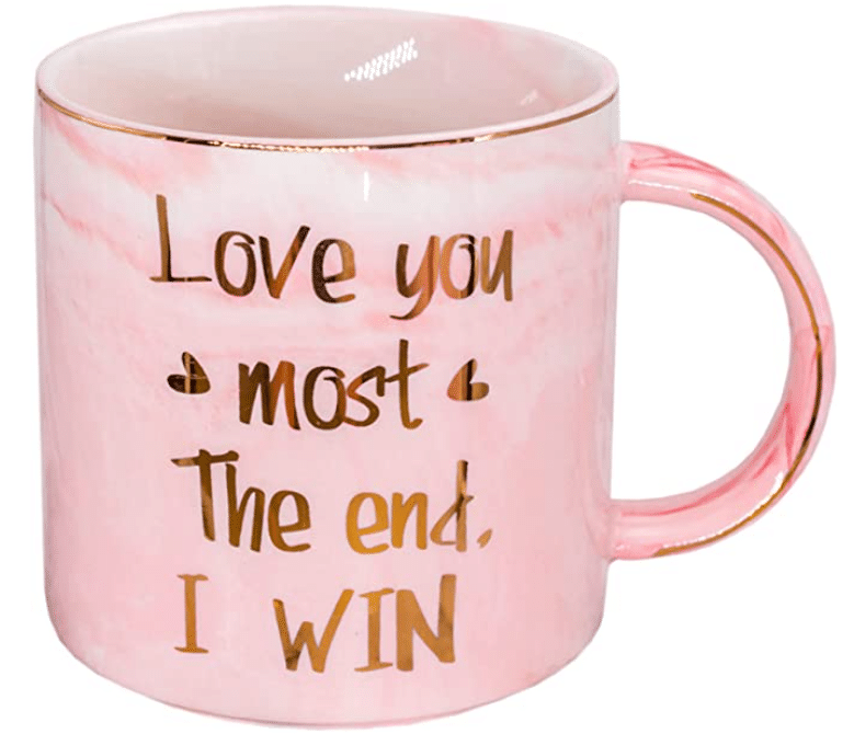 "I Love You Most" Mug would be a cute addition to your Valentine's Day gifts for her | The Dating Divas 