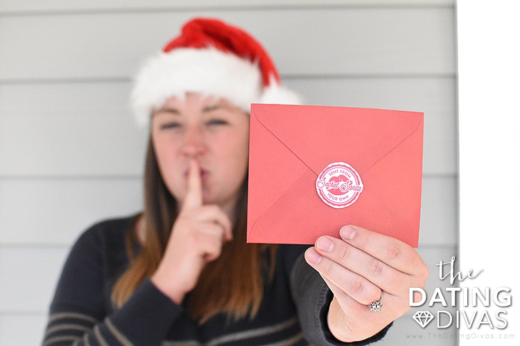 Secret Santa for spouse kept extra secret while hiding envelopes throughout the day  | The Dating Divas