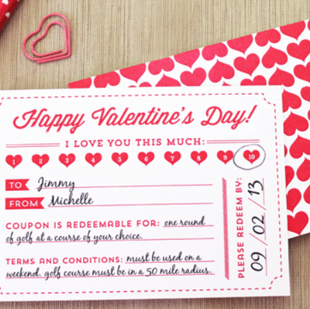 Free Valentine coupon printable cards | The Dating Divas 