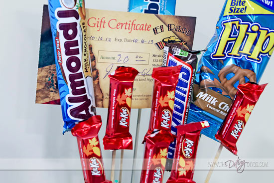 Make your Valentine's Day gifts delicious with a candy bar bouquet. | The Dating Divas