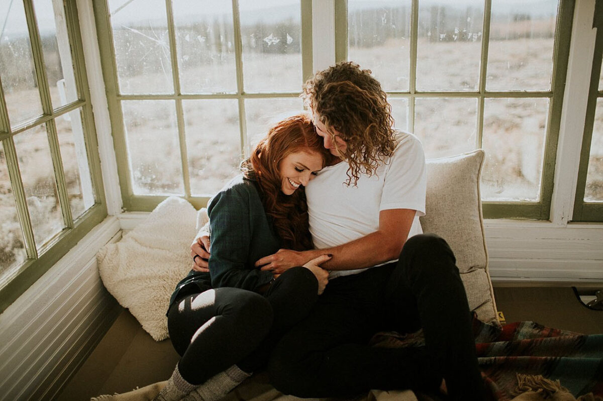 Jeremy and Audrey Roloff cuddle amidst the writing of their next marriage advice book | The Dating Divas