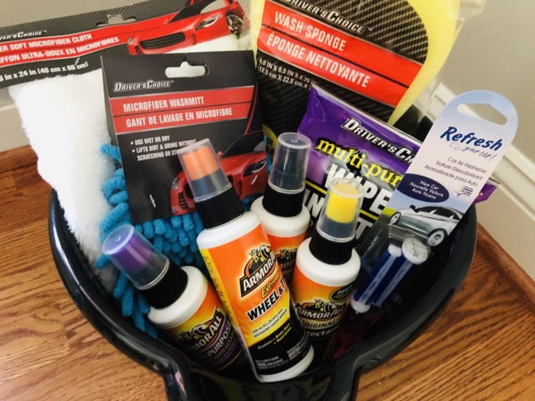 Car Wash Gift Basket using Dollar Tree Gift Ideas Perfect for a Husband | The Dating Divas