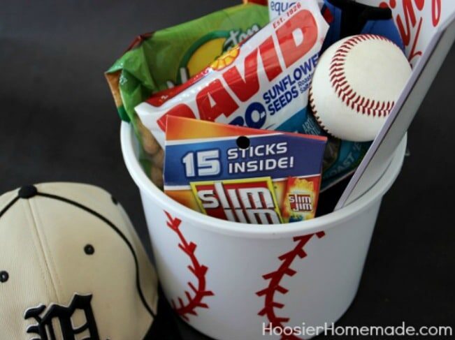 Gift boxes for men: sports-themed basket idea | The Dating Divas