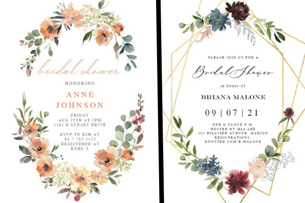 Bridal shower invitations | The Dating Divas