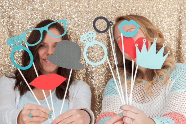 Bridal shower photo booth props | The Dating Divas