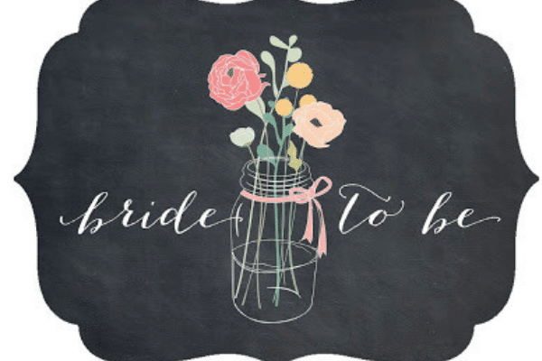 Bridal shower chalk sign | The Dating Divas