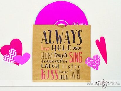 Last minute CD sleeve idea for Valentine's Day 2022 | The Dating Divas