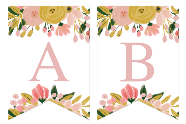 Floral banner for bridal shower | The Dating Divas