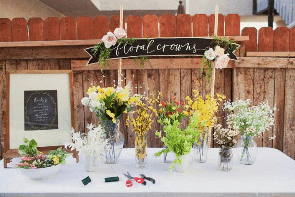 Floral crown bridal shower | The Dating Divas