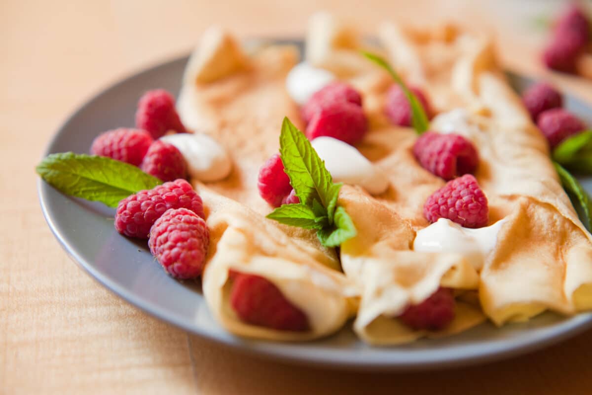 Delicious raspberry cream crepes for Valentine's meal for family| The Dating Divas