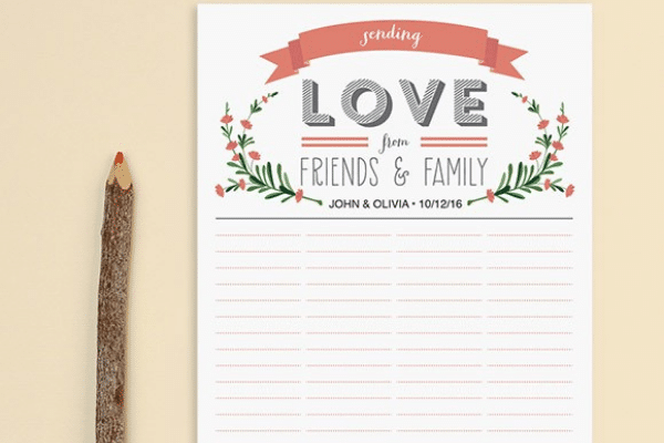 Bridal shower guestbook and memories log | The Dating Divas