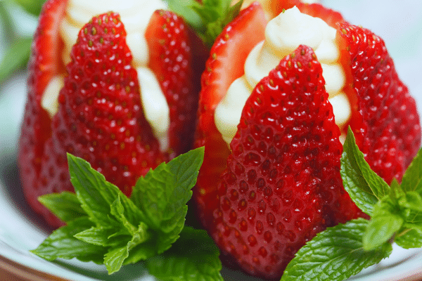 Strawberries filled with cream | The Dating Divas